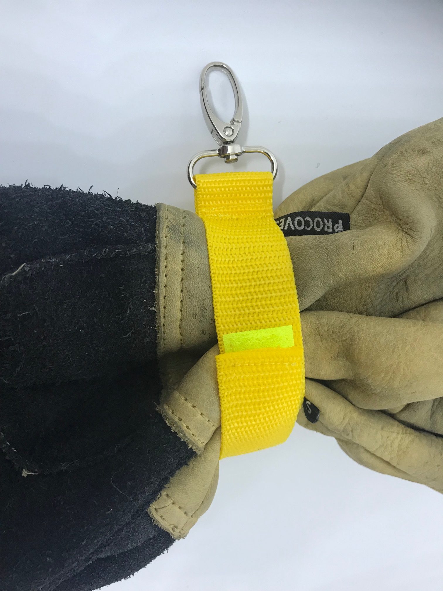 Porte-gants pompier strap jaune