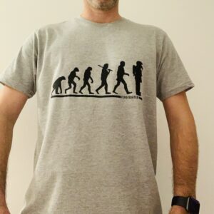 T-shirt pompier "évolution de l'homme"