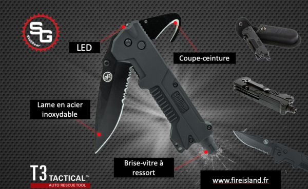Couteau de Secours StatGear T3 Tactical Rescue Tool