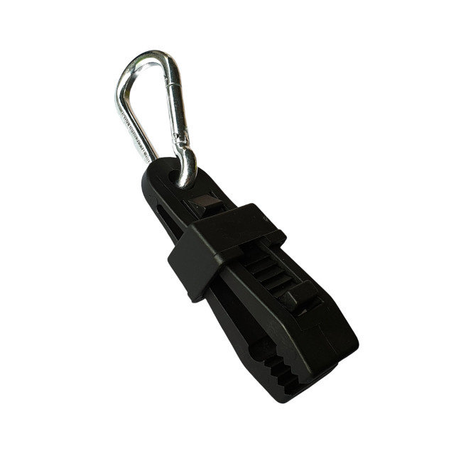 2x Clip de porte-gant, porte-bâche de gant, clip avec mousqueton pompier,  équipement de sécurité de porte-clip de gant (noir)