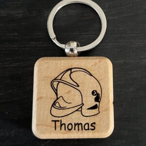 Porte-clé en bois avec gravure personnalisée