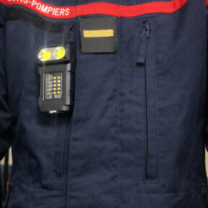 Lampe rechargeable LED puissante avec accroche pour veste TSI ou veste de feu