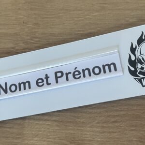 Plaque aimantée pour casier pompiers avec logo personnalisé